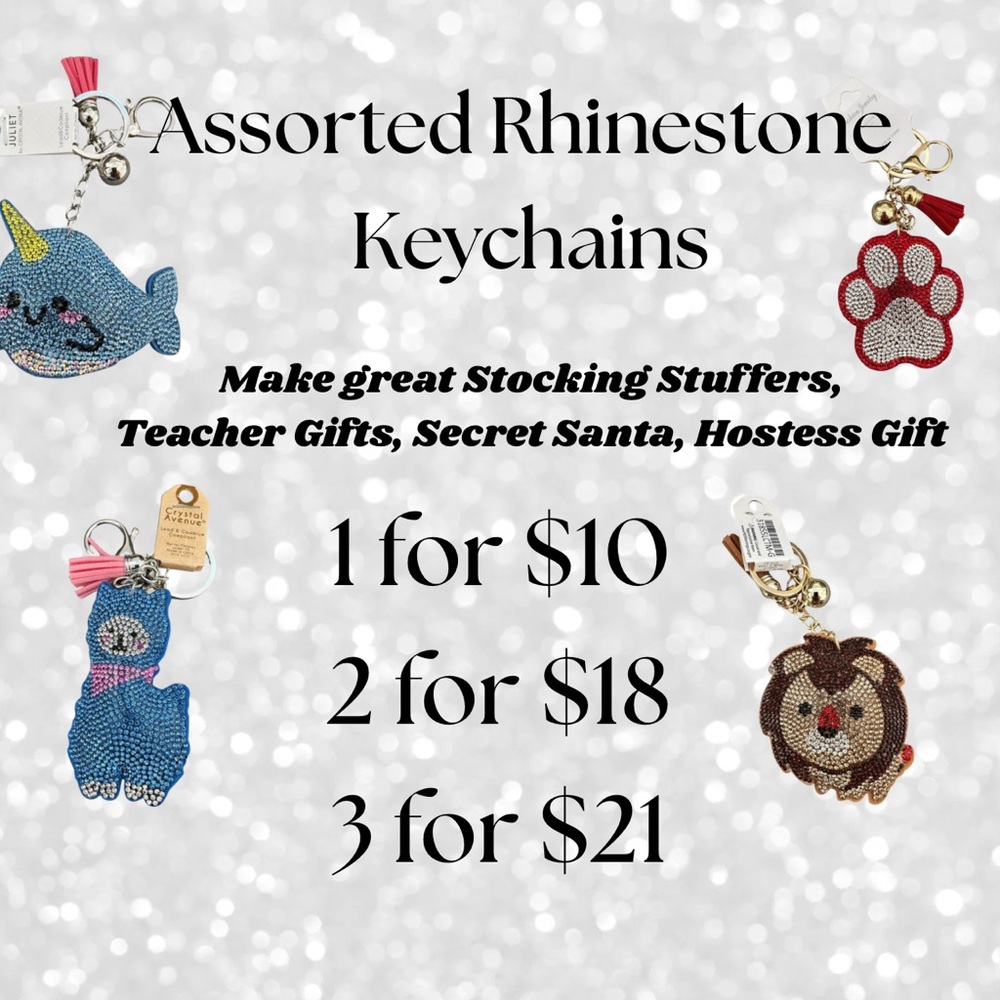 Assorted Rhinestone Keychains‎